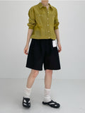 Seed Cotton Banding Bermuda Pants