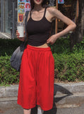 Low Balloon Crop Bermuda Pants