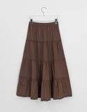 Bodel Frill Lace Banding Long Skirt
