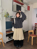Nekomi Pleated Midi Skirt