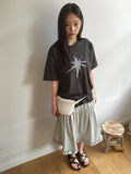 Bihina Flower Shirring Long Skirt