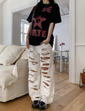 Manny Laser Destroyed Pants