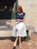 Shoebill Seersucker Flare Long Skirt