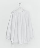 Hudin U-neck Cotton Pocket Blouse