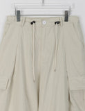 [unisex] Genki parachute string wide cargo pants