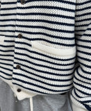 Laber Waffle Stripe Cardigan