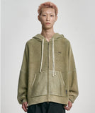 [PBA] Five AJO Logos Washed Zip-Up Hoodie