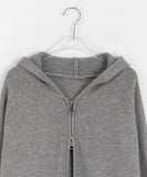 Wileuko Knit Crop Hood Zip-Up