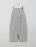 Bamyu Pin Tuck Banding Nylon Cut Wide Balloon Pants