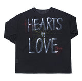 Hearts painting see-through long sleeves