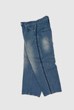 Applique lined denim pants