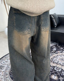 Decan Washing Wide Denim Pants