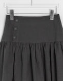 Janta Diagonal Button Banding Midi Skirt
