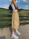 Cotton Snap String Bermuda Pants