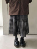 Shinpis Frill Check Long Skirt