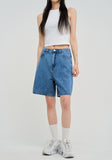 [U-DENIM] Summer A-line Half Denim Pants