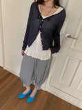 [BAONHAUS] Hironen Button Frill Layered Sleeveless