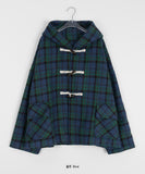 Takoi Duffel Check Hood Short Coat