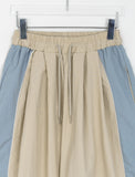 Sugder Side Color Matching Block Nylon Wide Pants
