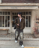Roku Pintuck Cargo Denim Pants