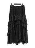 Resin Bohemian Unbalanced Tiered Skirt