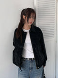 Vogue Leather Washing Overfit Blouson Jacket