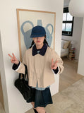 Henda Color Matching Collar Jacket
