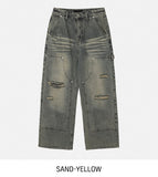 Denti Damage Brush Denim Pants