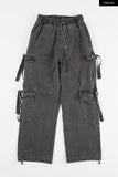 Bondage strap cargo banding pants