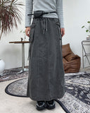 Niello Pigment Cargo Long Skirt