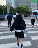 Summer barfice side banding wind hood jacket