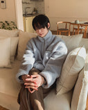 Fog High Neck Zipper Fleece Jacket