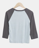 Senil Raglan Color Matching Three-Quarter T-shirt