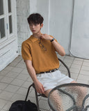 Cornell Waffle Collar Short Sleeve Knit