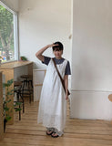 [unisex] Necket linen stripe banding pants