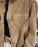 Modiel Suede Crop Shirt