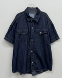 [unisex/summer yarn] Fred denim overfit short sleeve shirt