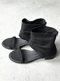 1162 Linen Toe Open Ankle Boots (3cm)