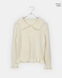 Chomin Frill Collar Knit Cardigan