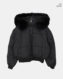 Search Fur Hooded Shibori Short Padding