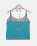 Mecha Halter Layered Sleeveless