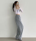 Side Tie Two-Way Wide Jogger Training Pants