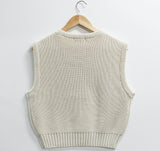 Junopi U-neck knit vest