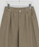 Puin pintuck cotton balloon wide pants