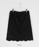 Haska Lace Layered Midi Skirt