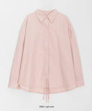 Ebenk Back Ribbon Cotton Over Shirt