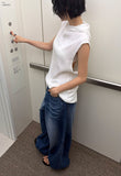 RIBBED HOODED SLEEVELESS