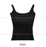 [U-BASIC] Boldy Ribbed Crop Sleeveless (+With Cup)