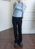 SUEDE VELVET BOOTS CUT
