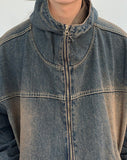 Decan Over Washing Denim Hooded Jacket